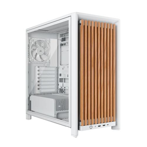 Corsair FRAME 4000D WOOD RS Midi Tower Hout, Wit