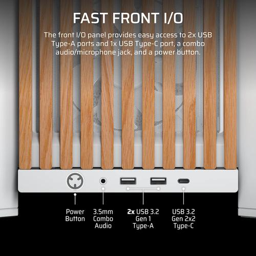 Corsair FRAME 4000D WOOD RS Midi Tower Hout, Wit - Image 10