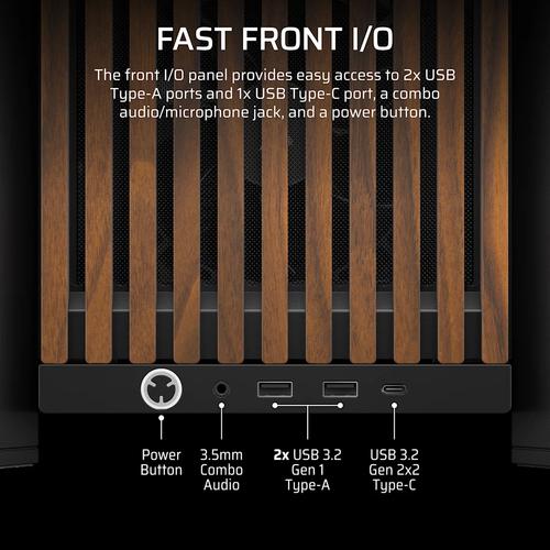Corsair FRAME 4000D WOOD RS Midi Tower Zwart, Hout - Image 10