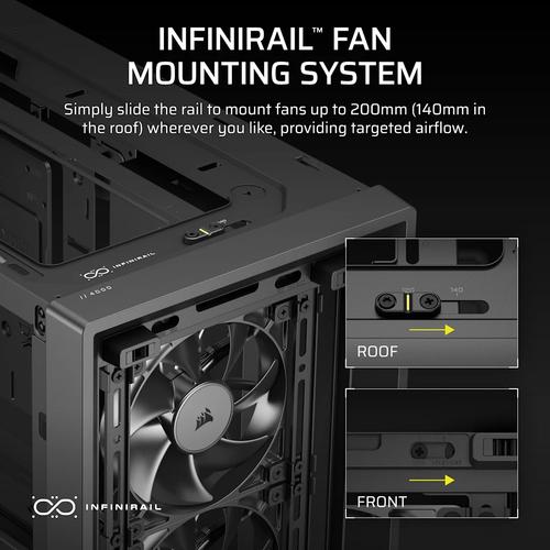 Corsair FRAME 4000D WOOD RS Midi Tower Zwart, Hout - Image 8