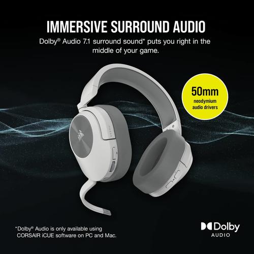Corsair HS55 WIRELESS Headset Draadloos Hoofdband Gamen Bluetooth Wit - Image 10