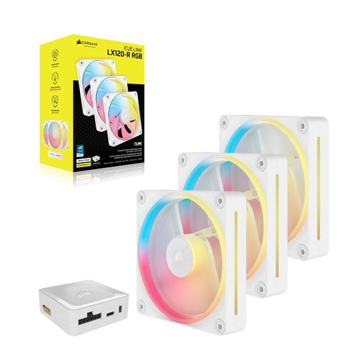 Corsair iCUE LINK LX120-R RGB Computer behuizing Ventilator 12 cm Wit 3 stuk(s) - Image 3