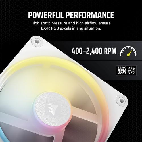 Corsair iCUE LINK LX120-R RGB Computer behuizing Ventilator 12 cm Wit 3 stuk(s) - Image 8