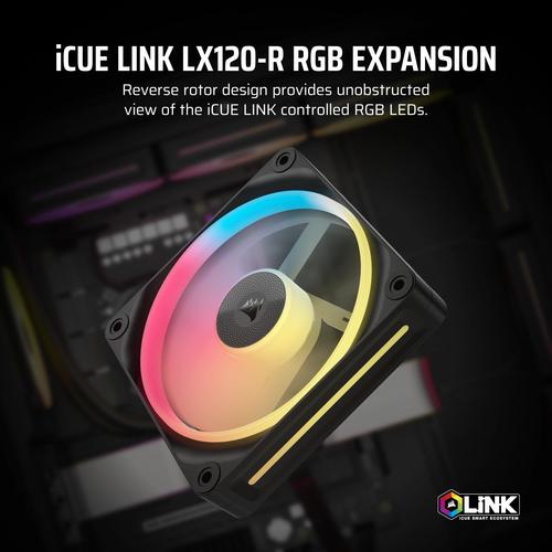 Corsair iCUE LINK LX120-R RGB Computer behuizing Ventilator 12 cm Zwart 1 stuk(s) - Image 4