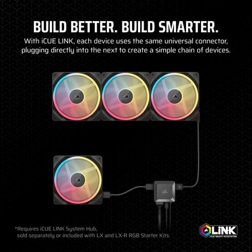 Corsair iCUE LINK LX120-R RGB Computer behuizing Ventilator 12 cm Zwart 1 stuk(s) - Image 7