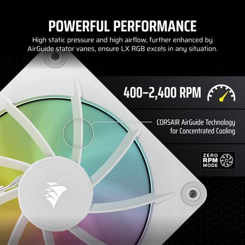 Corsair iCUE LINK LX120 RGB Computer behuizing Ventilator 12 cm Wit 1 stuk(s) - Image 9