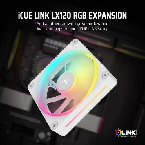 Corsair iCUE LINK LX120 RGB Computer behuizing Ventilator 12 cm Wit 1 stuk(s) - Image 2