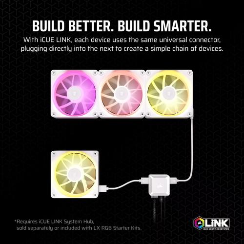 Corsair iCUE LINK LX120 RGB Computer behuizing Ventilator 12 cm Wit 1 stuk(s) - Image 8