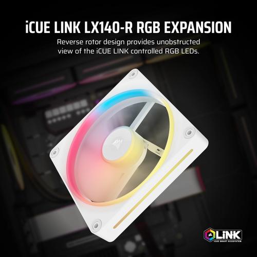 Corsair iCUE LINK LX140-R RGB Computer behuizing Ventilator 14 cm Wit 1 stuk(s) - Image 4
