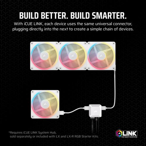 Corsair iCUE LINK LX140-R RGB Computer behuizing Ventilator 14 cm Wit 1 stuk(s) - Image 7