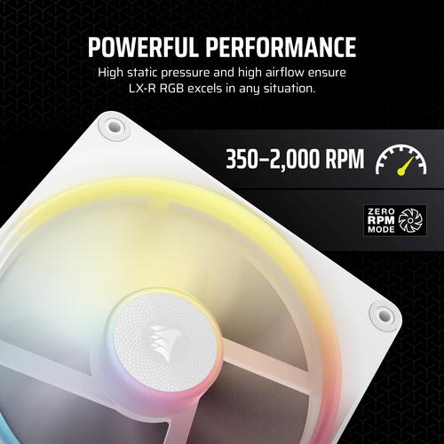 Corsair iCUE LINK LX140-R RGB Computer behuizing Ventilator 14 cm Wit 1 stuk(s) - Image 8