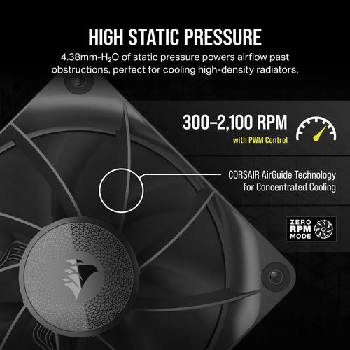 Corsair iCUE LINK RX120 Computer behuizing Ventilator 12 cm Zwart 3 stuk(s) - Image 5