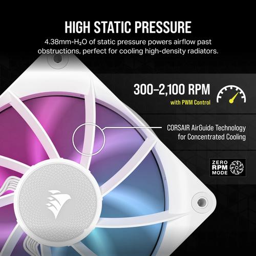 Corsair iCUE LINK RX120 RGB Computer behuizing Ventilator 12 cm Wit 1 stuk(s) - Image 4