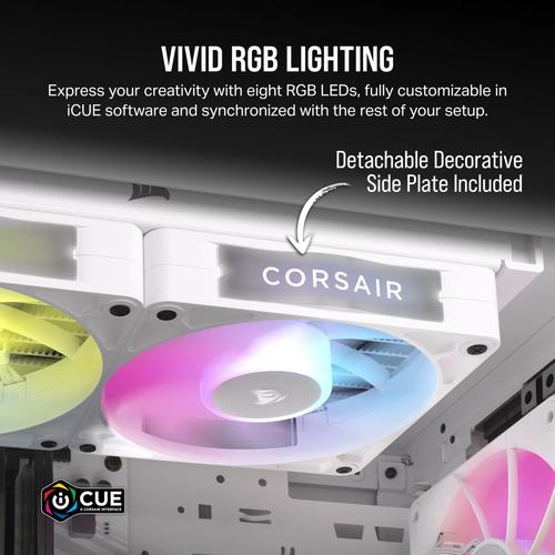 Corsair iCUE LINK RX120 RGB Computer behuizing Ventilator 12 cm Wit 1 stuk(s) - Image 5