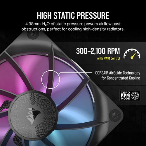 Corsair iCUE LINK RX120 RGB Computer behuizing Ventilator 12 cm Zwart 3 stuk(s) - Image 4