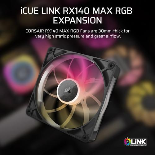 Corsair iCUE LINK RX140 MAX RGB Computer behuizing Ventilator 14 cm Zwart 1 stuk(s) - Image 5