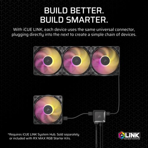 Corsair iCUE LINK RX140 MAX RGB Computer behuizing Ventilator 14 cm Zwart 1 stuk(s) - Image 8