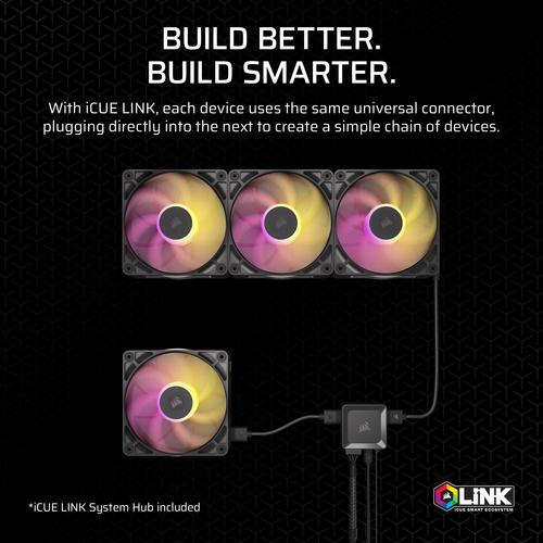 Corsair iCUE LINK RX140 MAX RGB Computer behuizing Ventilator 14 cm Zwart 2 stuk(s) - Image 8