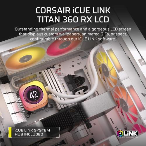 Corsair iCUE LINK TITAN 360 RX LCD Processor Luchtkoeler 12 cm Zwart 1 stuk(s) - Image 8