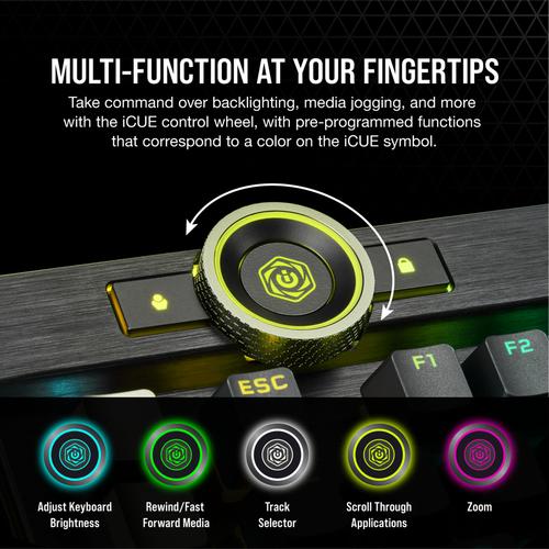 Corsair K100 RGB toetsenbord Gamen USB AZERTY Frans Zwart - Image 8