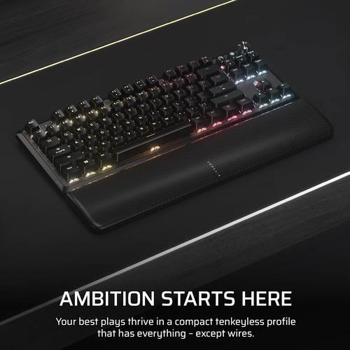 Corsair K70 CORE TKL WIRELESS toetsenbord Gamen USB + RF Wireless + Bluetooth QWERTY Belgisch Zwart - Image 4