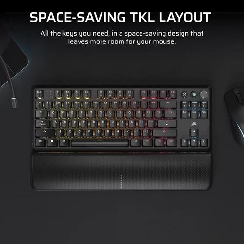 Corsair K70 CORE TKL WIRELESS toetsenbord Gamen USB + RF Wireless + Bluetooth QWERTY Belgisch Zwart - Image 5