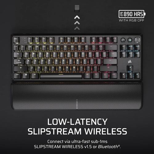Corsair K70 CORE TKL WIRELESS toetsenbord Gamen USB + RF Wireless + Bluetooth QWERTY Belgisch Zwart - Image 7