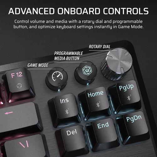 Corsair K70 CORE TKL WIRELESS toetsenbord Gamen USB + RF Wireless + Bluetooth QWERTY Belgisch Zwart - Image 9