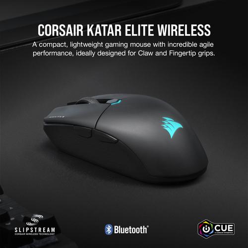 Corsair KATAR ELITE Wireless muis Gamen Rechtshandig RF Wireless + Bluetooth + USB Type-A Optisch 26000 DPI - Image 4