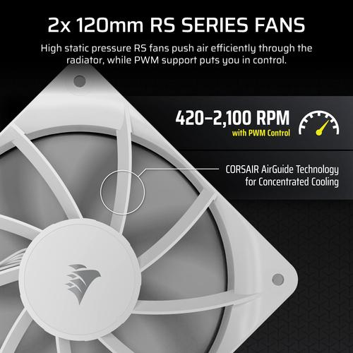 Corsair Nautilus 240 RS LCD Processor Alles-in-één vloeistofkoeler 12 cm Wit 1 stuk(s) - Image 7