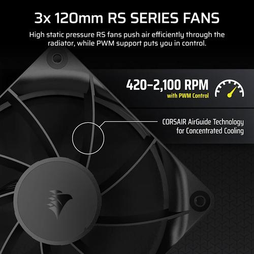 Corsair Nautilus 360 RS Processor Alles-in-één vloeistofkoeler 12 cm Zwart - Image 6