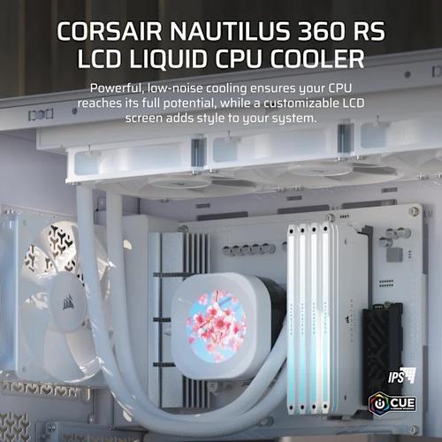 Corsair Nautilus 360 RS Processor Alles-in-één vloeistofkoeler 12 cm Wit - Image 3