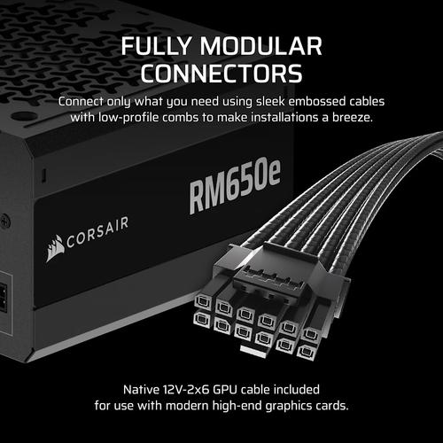 Corsair RMe Series RM650e power supply unit 650 W 24-pin ATX ATX Zwart - Image 4