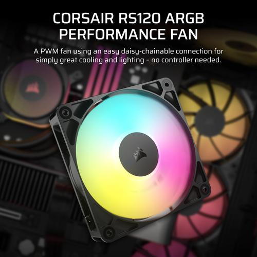 Corsair RS120 ARGB Computer behuizing Ventilator 12 cm Zwart 1 stuk(s) - Image 7