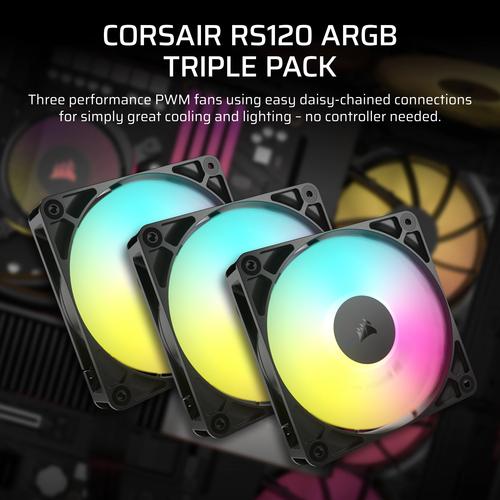 Corsair RS120 ARGB Computer behuizing Ventilator 12 cm Zwart 3 stuk(s) - Image 7