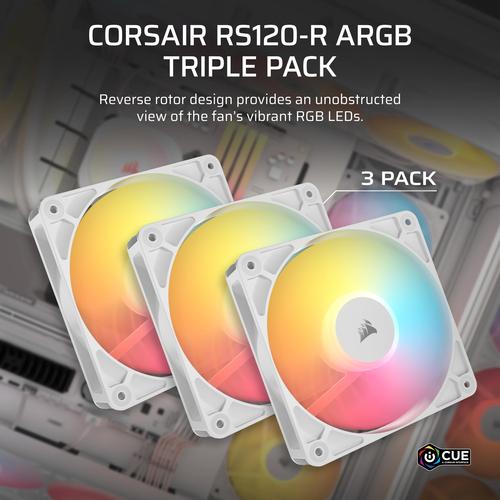 Corsair RS120-R ARGB Computer behuizing Ventilator 12 cm Wit 3 stuk(s) - Image 5