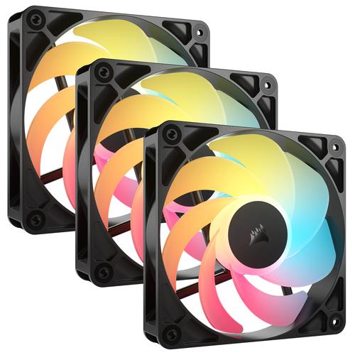 Corsair RS120-R ARGB Computer behuizing Ventilator 12 cm Zwart 3 stuk(s) - Image 1