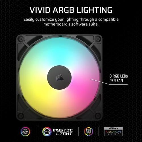 Corsair RS140 ARGB Computer behuizing Ventilator 14 cm Zwart 2 stuk(s) - Image 6