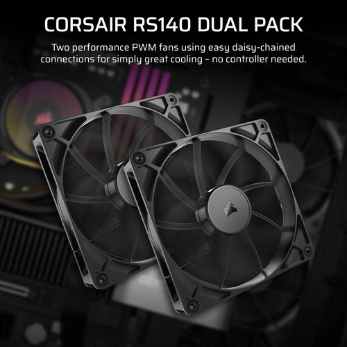 Corsair RS140 Computer behuizing Ventilator 14 cm Zwart 2 stuk(s) - Image 6