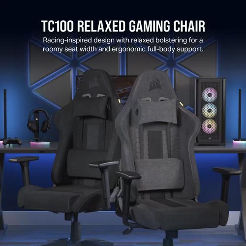 Corsair TC100 RELAXED Universele gamestoel Gecapitonneerde zitting Zwart - Image 3
