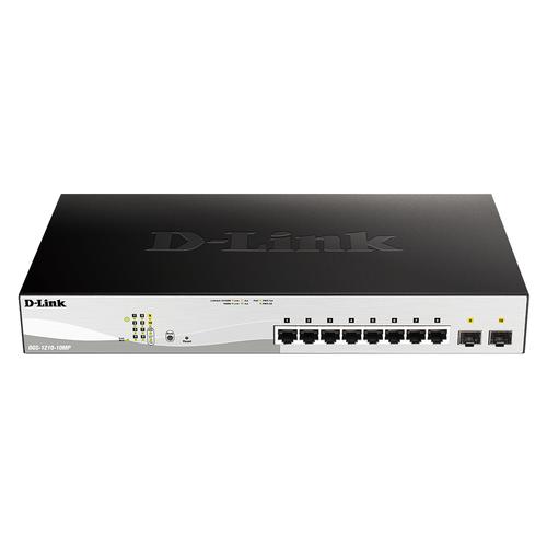 D-Link DGS-1210-10MP Managed L2 Gigabit Ethernet (10/100/1000) Power over Ethernet (PoE) Zwart, Grijs - Image 1