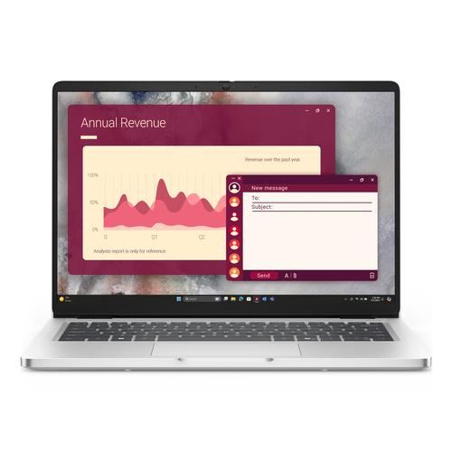 DELL Pro 14 PC14250 Intel Core Ultra 7 255U Laptop 35,6 cm (14") Full HD+ 16 GB DDR5-SDRAM 512 GB SSD Wi-Fi 6E (802.11ax) Windows 11 Pro US International Platina - Image 1