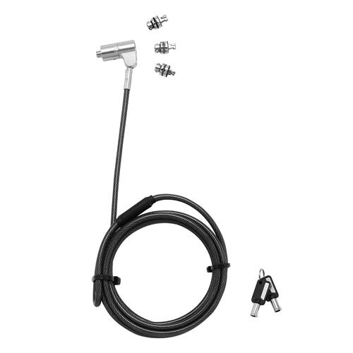 DICOTA D31700 kabelslot Zwart, Zilver 2 m - Image 1