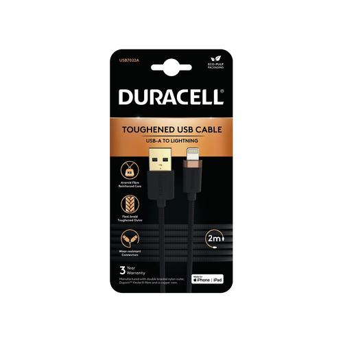 Duracell USB7022A Lightning-kabel Zwart - Image 1