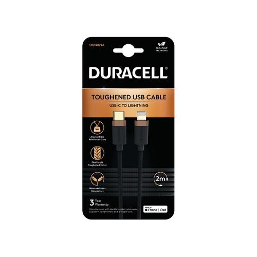 Duracell USB9022A Lightning-kabel Zwart - Image 1