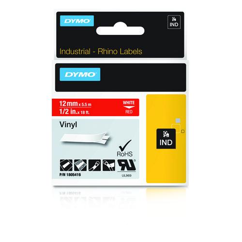 DYMO 1805416 labelprinter-tape Wit op rood - Image 1