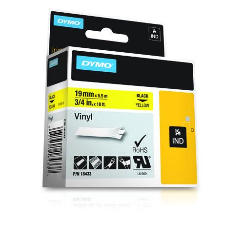 DYMO 18433 labelprinter-tape Zwart op geel - Image 3