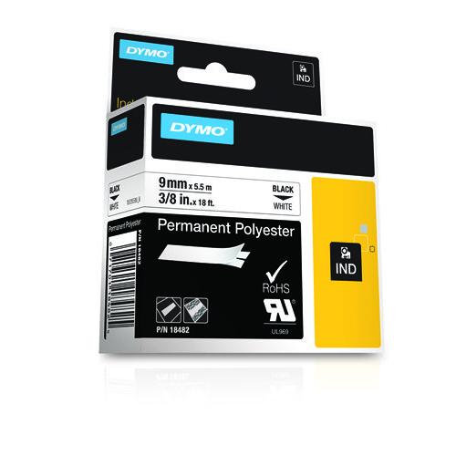 DYMO 18482 labelprinter-tape Zwart op wit - Image 3