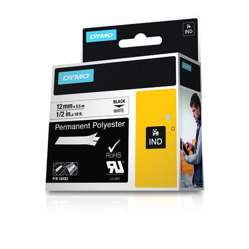 DYMO 18483 labelprinter-tape Zwart op wit - Image 2