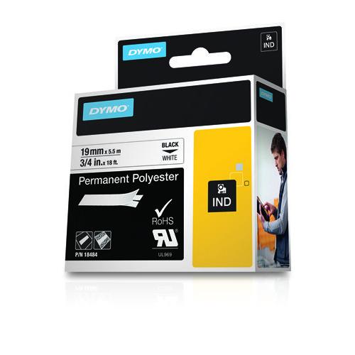 DYMO 18484 labelprinter-tape Zwart op wit - Image 2